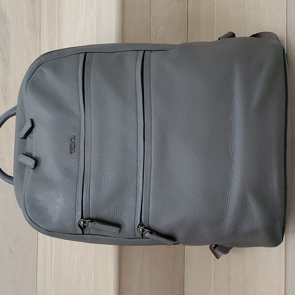 Tumi Landon Alcott Fine Leather Backpack in Gray